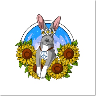 Hippie Bunny Posters and Art